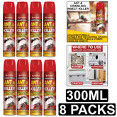 8X Ant & Crawling Killer Spray 300ml Pest Control